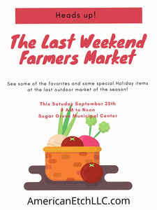 A note about the Local Farmer's Market