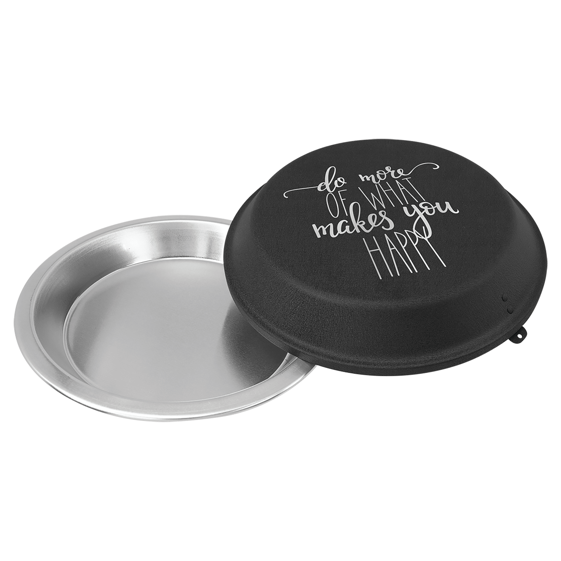 9 inch Pie pan with engraved lid