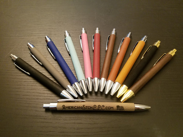 Leather wrapped pens