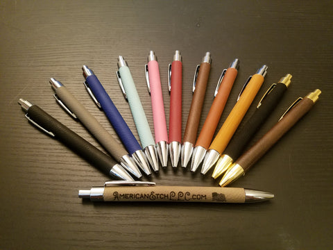 Leather wrapped pens