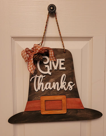 Give Thanks door hanger